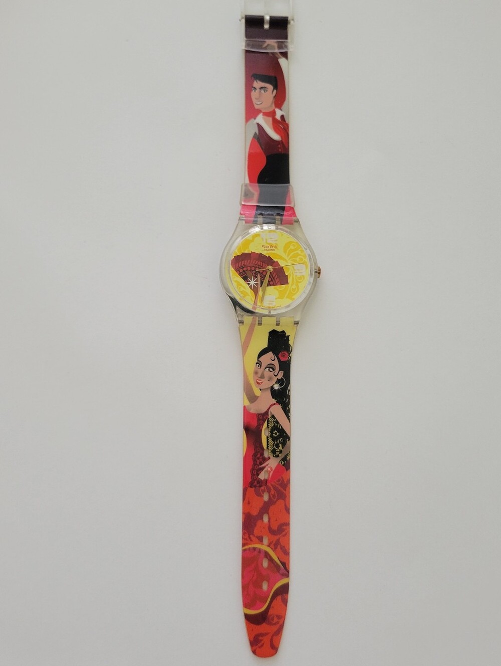 Swatch Watch Vintage Ritmo Desenfrenado Flamenco Dancer ge101 34mm Vintage 2003